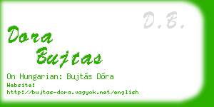 dora bujtas business card